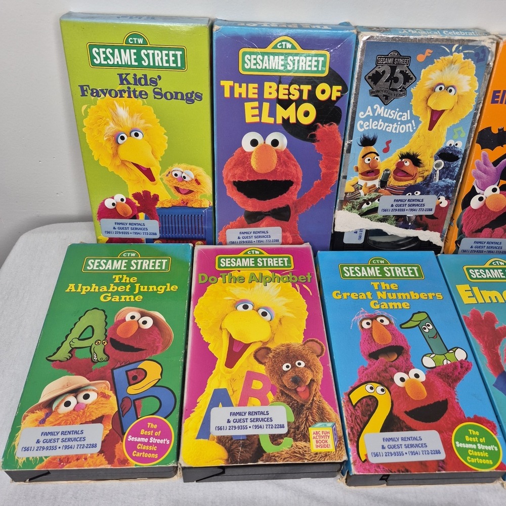 Sesame Street Vhs Lot Of 12